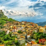 View of Goceano’s castle in Burgos, Sardinia, italy. Sardinia ar